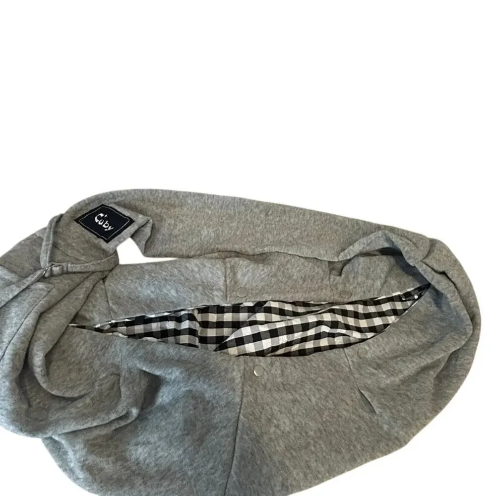 Cuby pet sling carrier for small dogs and cats hook to secure cotton material